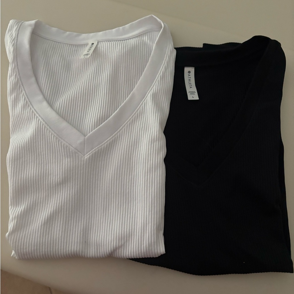 Athleta Bundle Renew V-Neck Tees